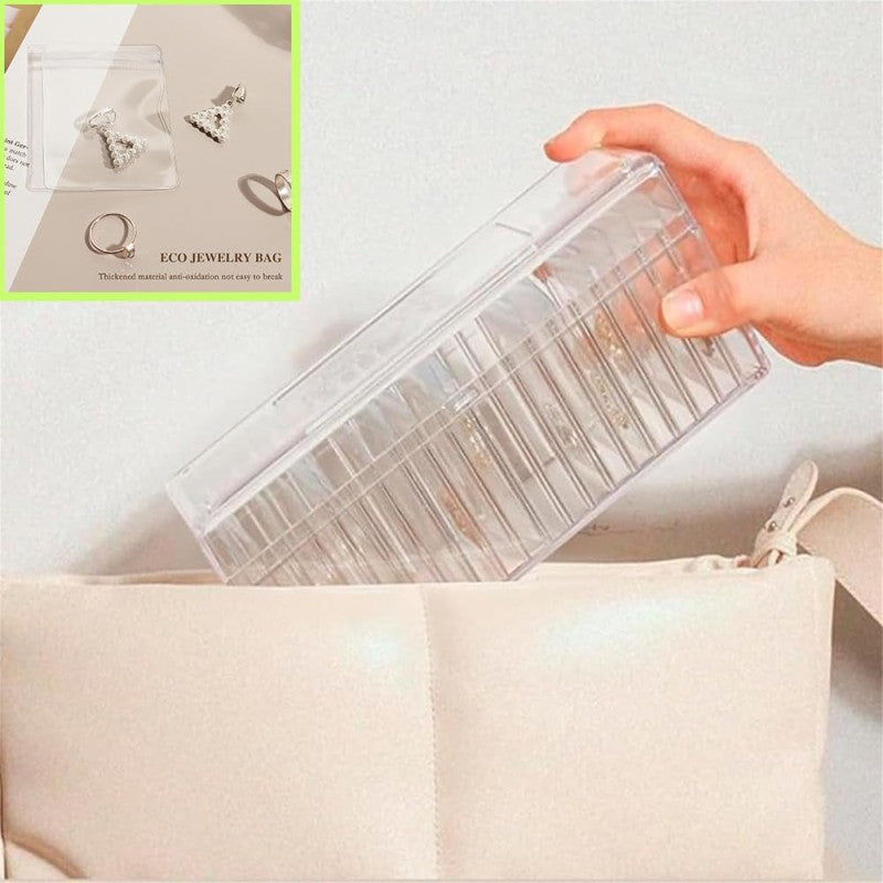 20-Grid Valuables Organizer with Detachable Pouches