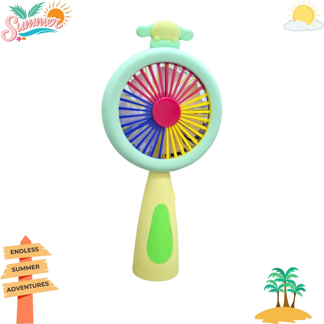 Colorful Wireless Mini Handheld Fan with Integrated LED