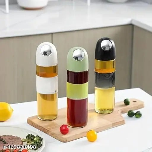 Modern Glass Oil & Vinegar Bottle with Auto Spout