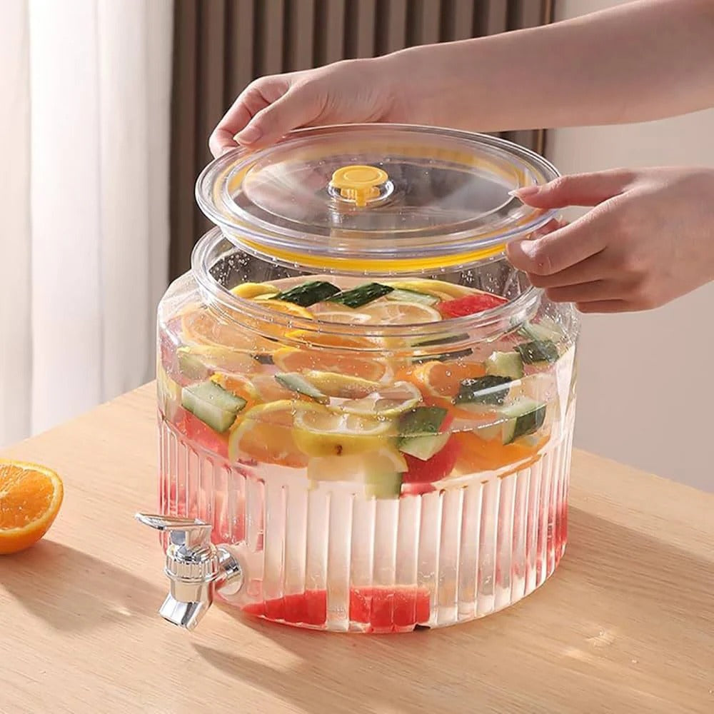 CrystalDome 5.6L Beverage Dispenser – with Faucet & Airtight Lid