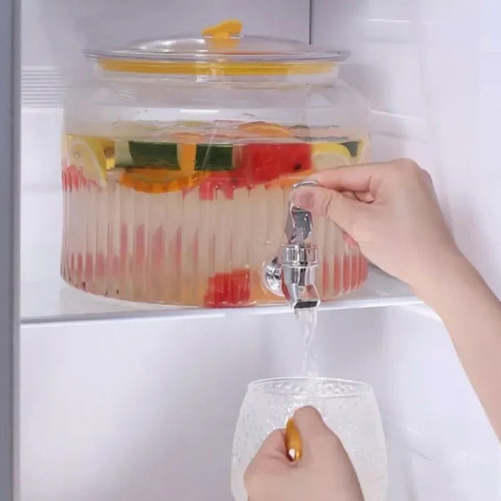 CrystalDome 5.6L Beverage Dispenser – with Faucet & Airtight Lid