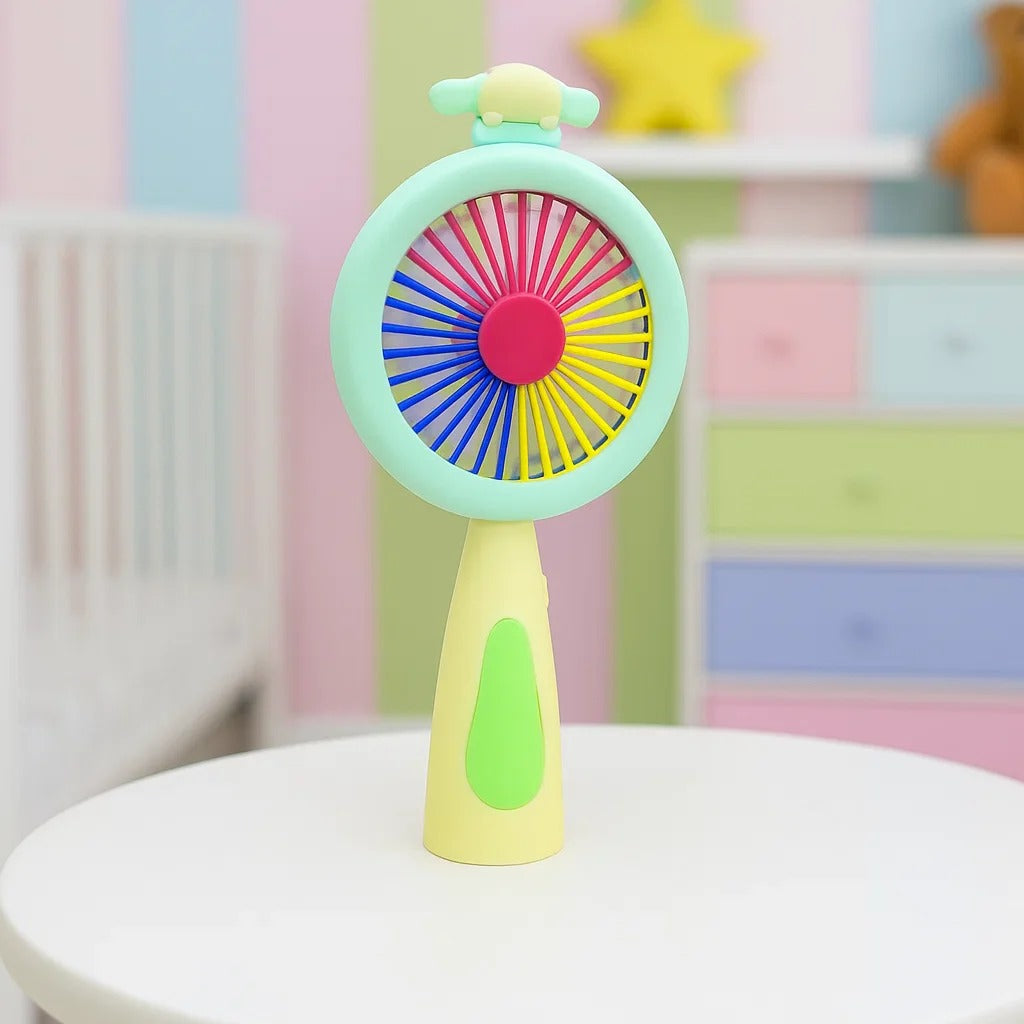 Colorful Wireless Mini Handheld Fan with Integrated LED