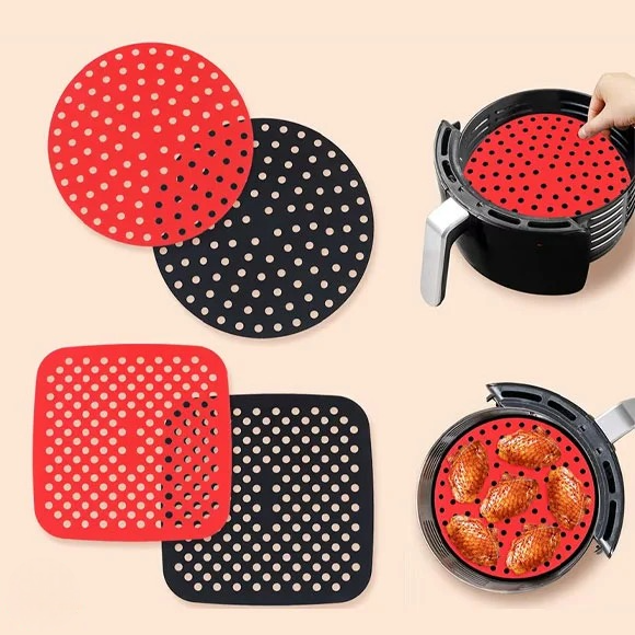 Reusable Non-Stick Silicone Air Fryer Basket Liner Mat